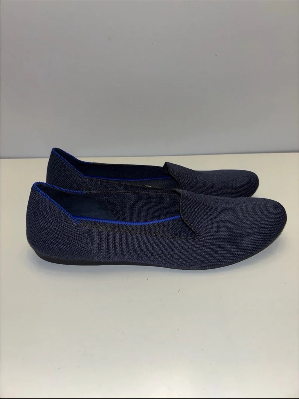 Rothy’s navy blue rounded toe loafers size 10
